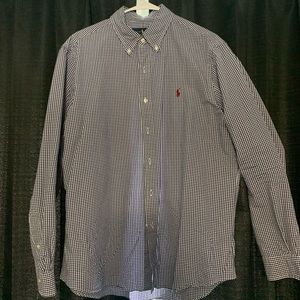 Navy Polo Button-Up Shirt